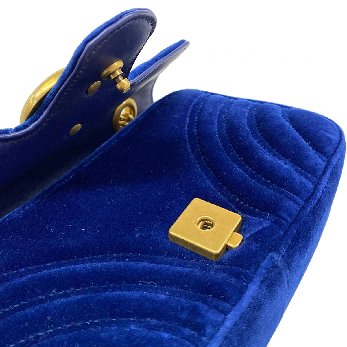 Gucci Marmont Velvet Midnight Blue