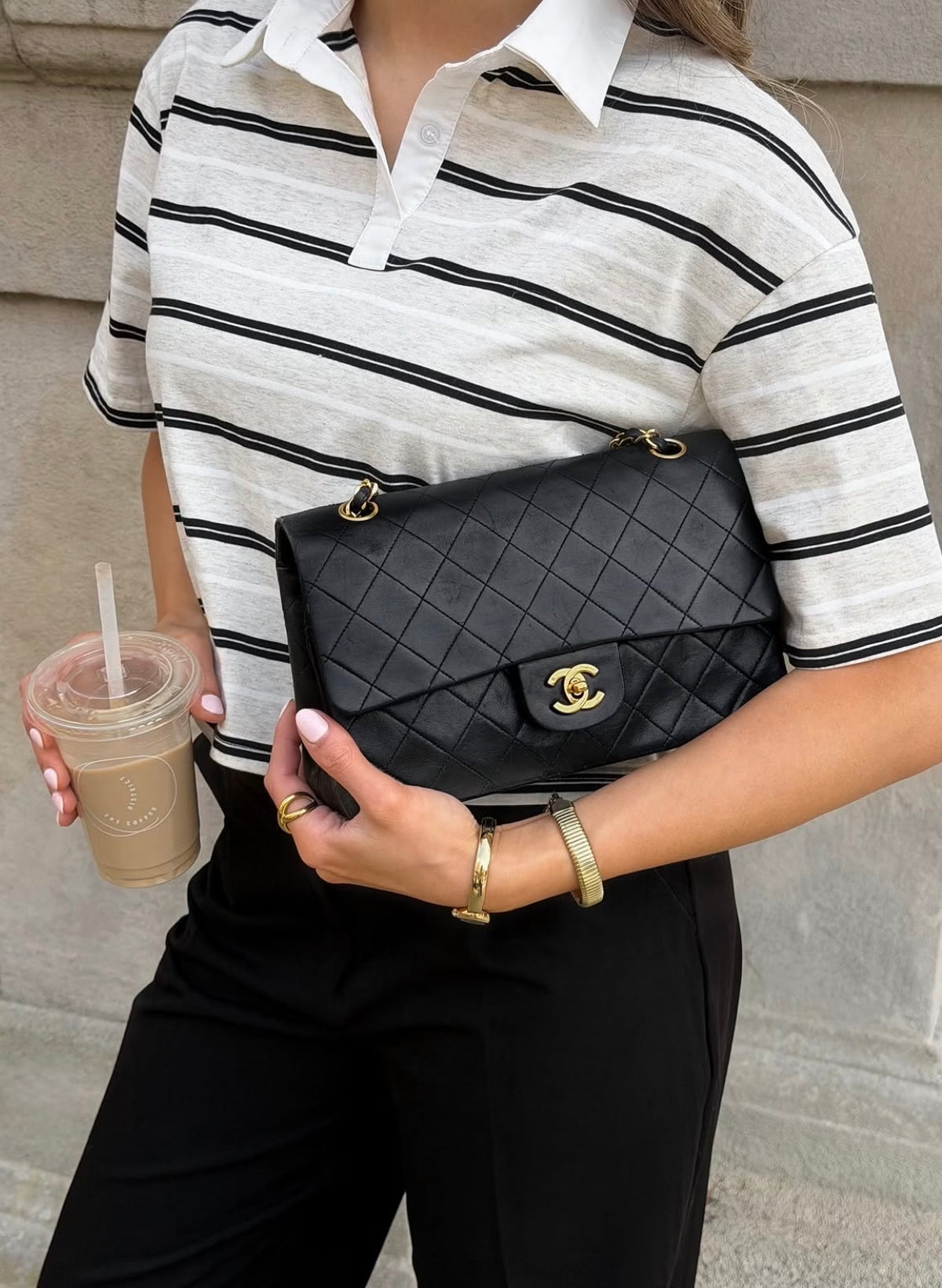 Chanel Double Flap Bag Medium Black