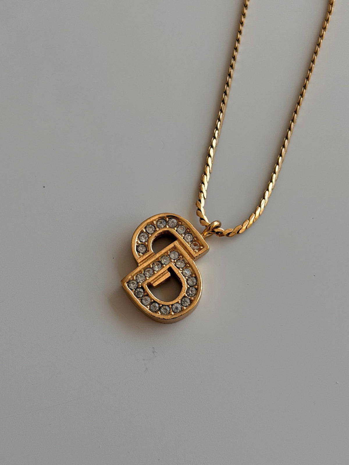 Dior Necklace CD Bold Rhinestone