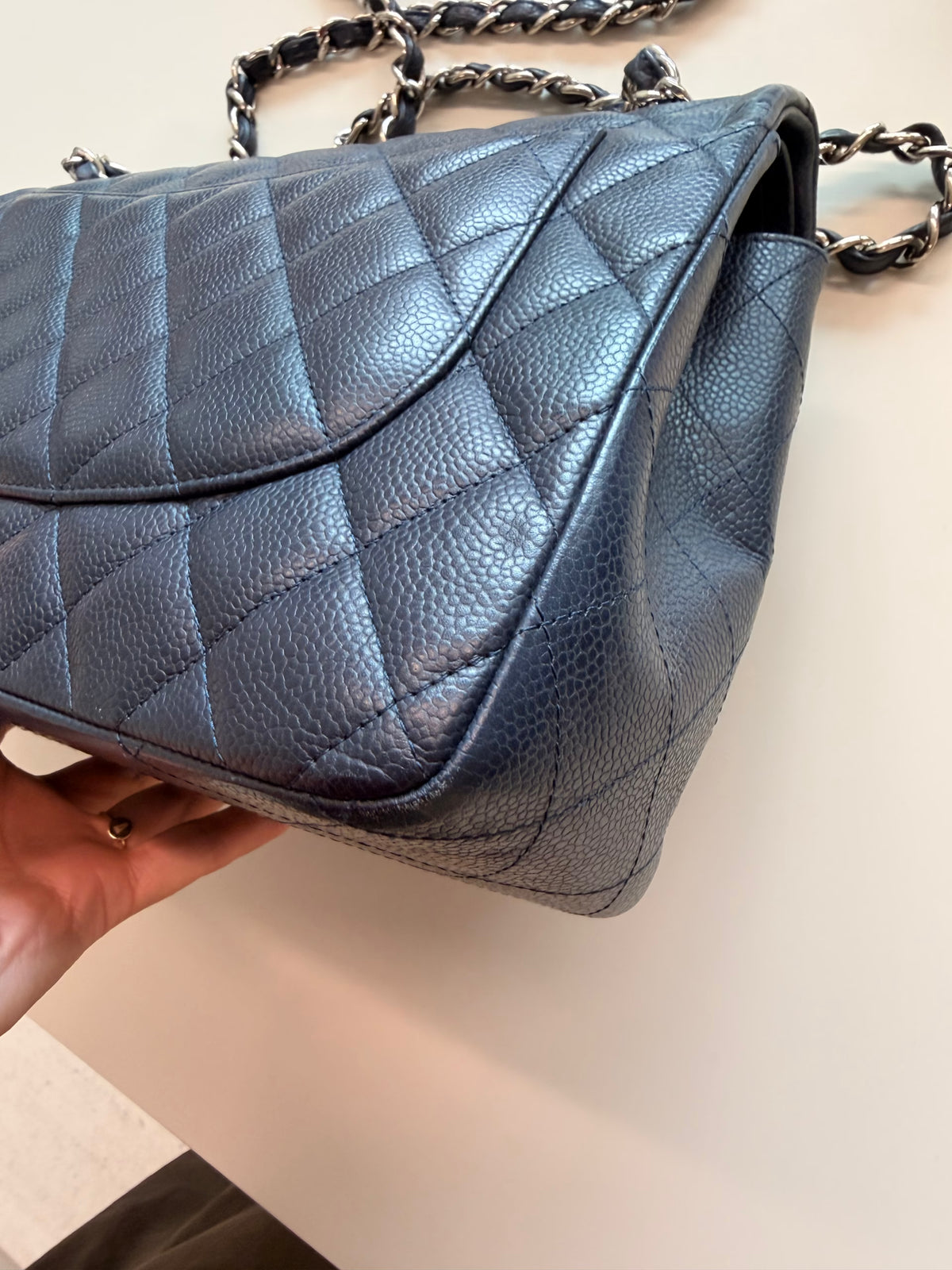 Chanel Jumbo Double Flap Bag Caviar Navy