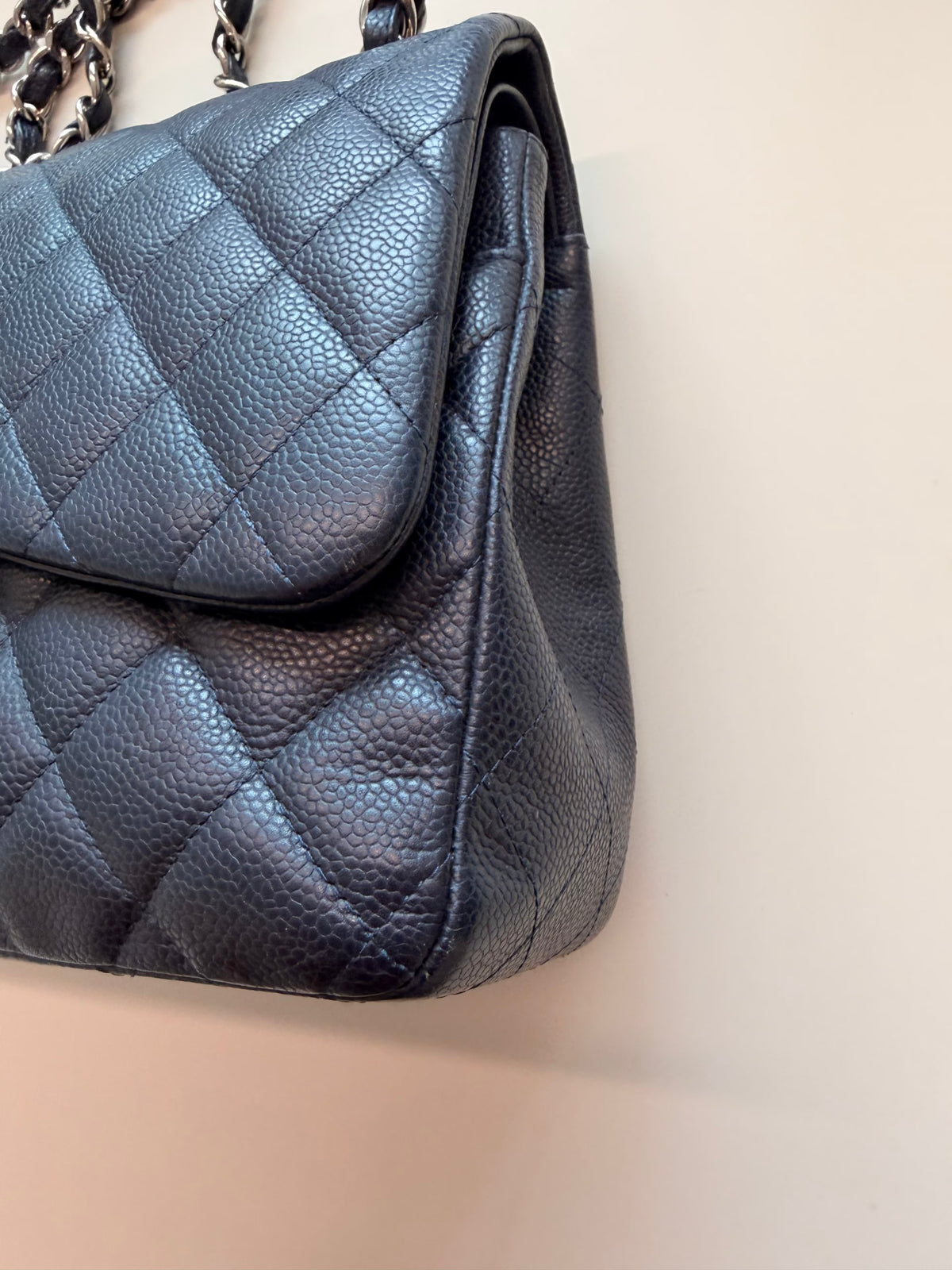 Chanel Jumbo Double Flap Bag Caviar Navy