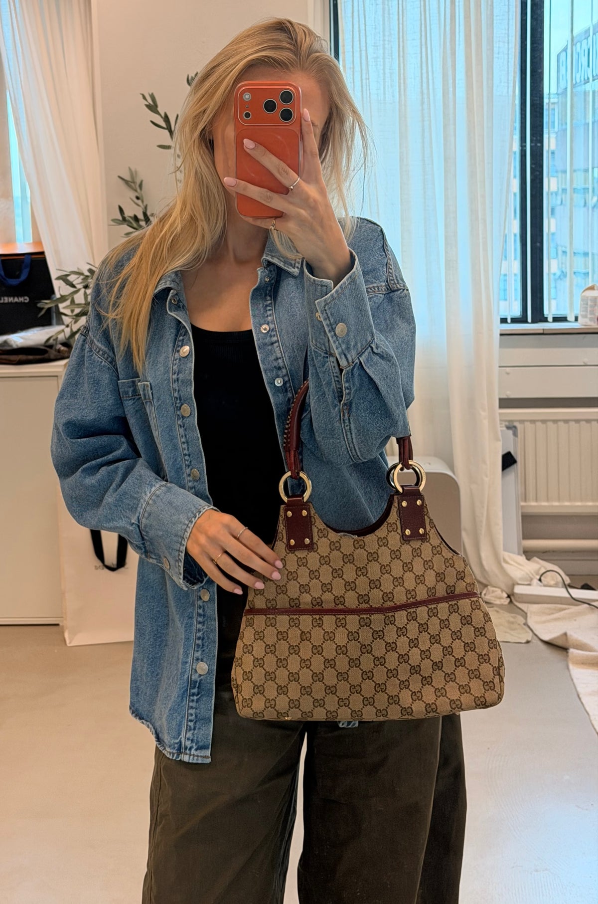 Gucci GG Shoulder Bag Bordeaux