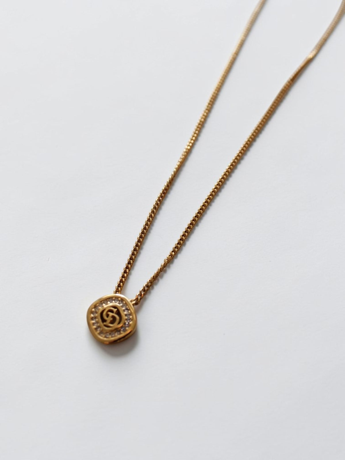 Dior Necklace Pendant Rhinestone