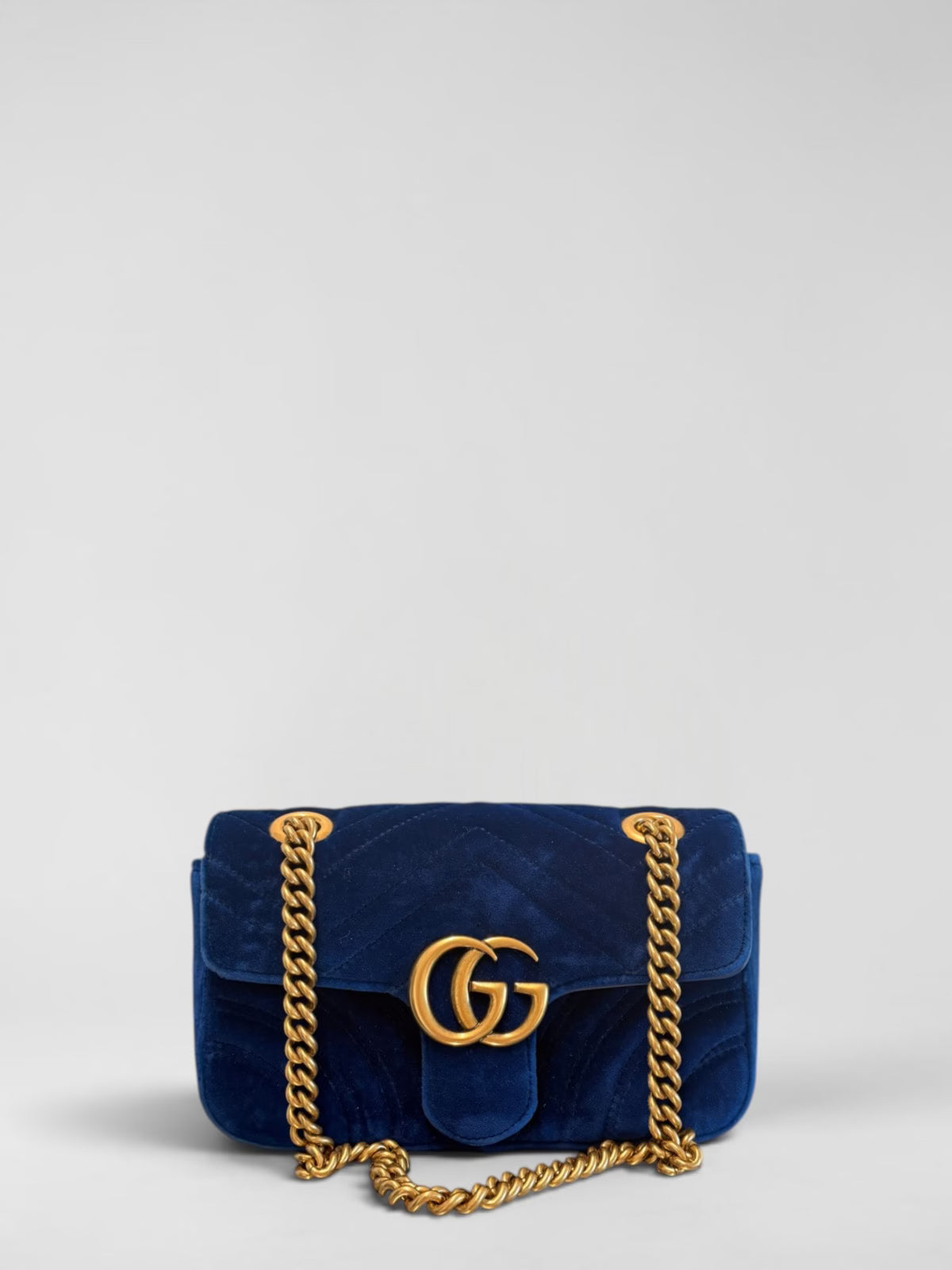 Gucci Marmont Velvet Midnight Blue