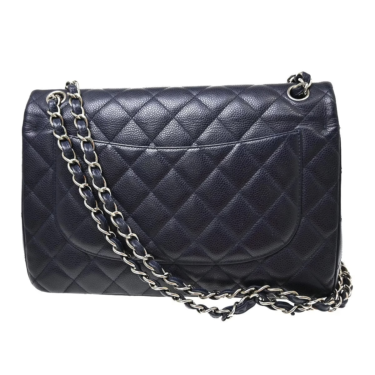 Chanel Jumbo Double Flap Bag Caviar Navy