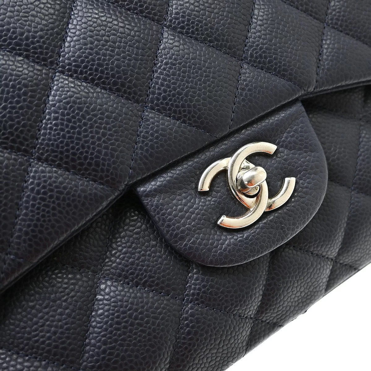 Chanel Jumbo Double Flap Bag Caviar Navy