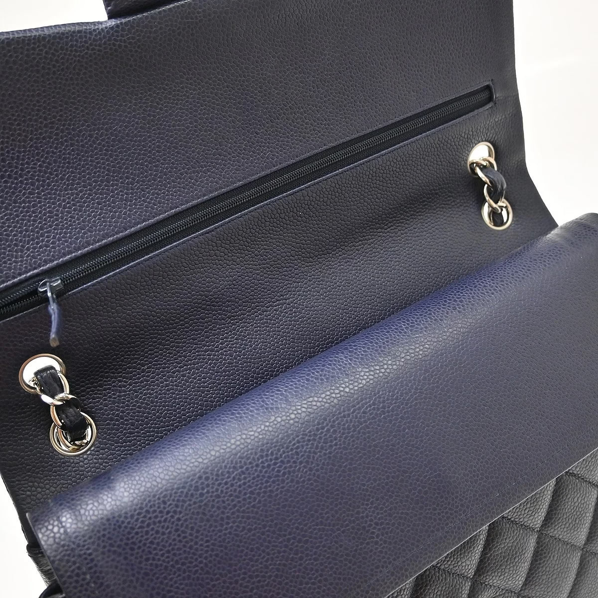 Chanel Jumbo Double Flap Bag Caviar Navy