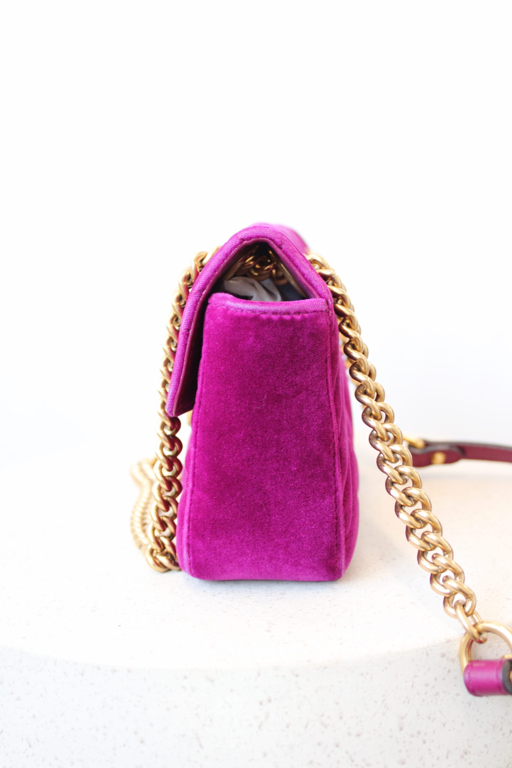 Gucci Marmont Velvet Raspberry - Image 6