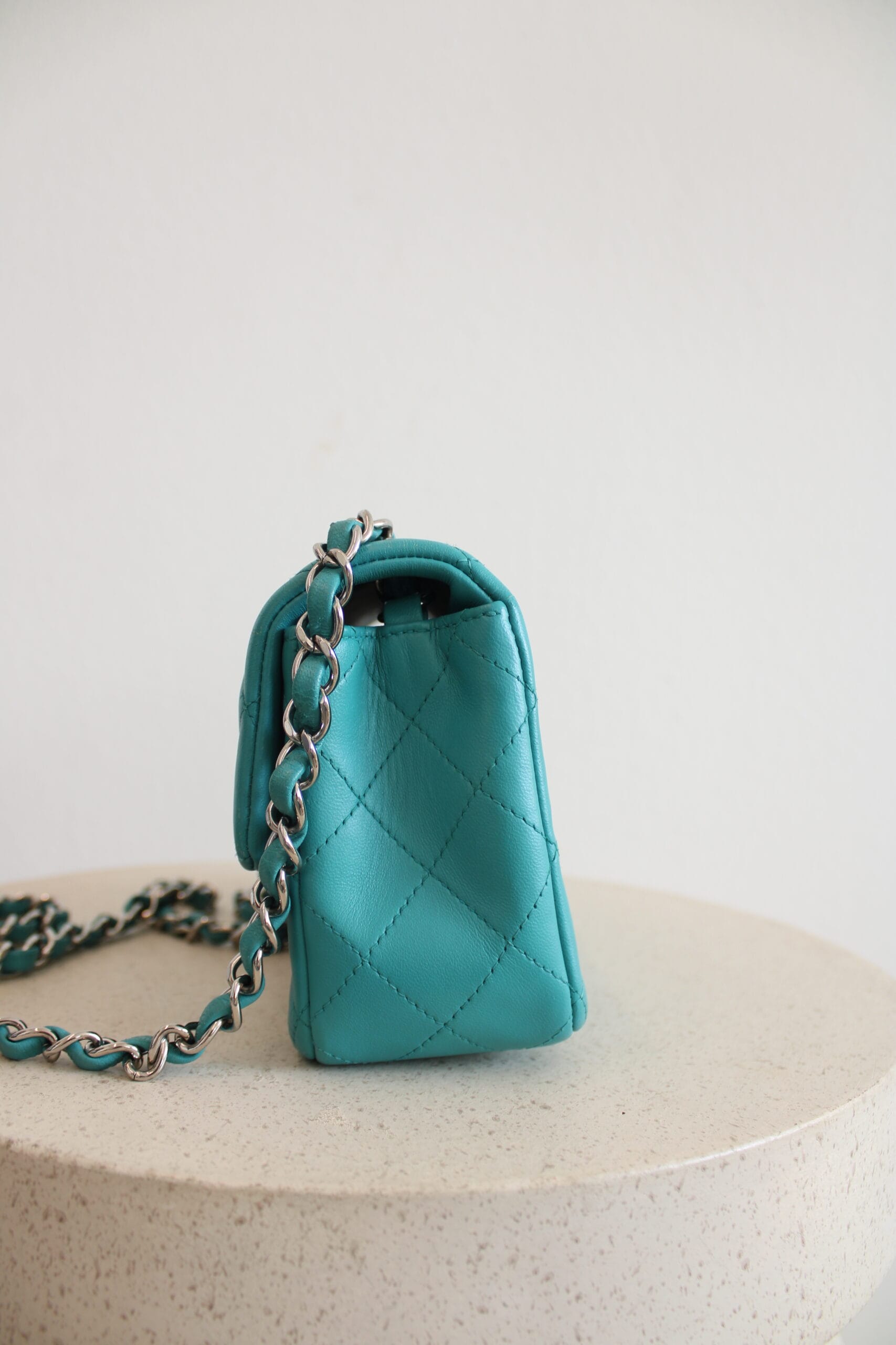 Chanel Flap Bag Mini Turquoise - Image 8