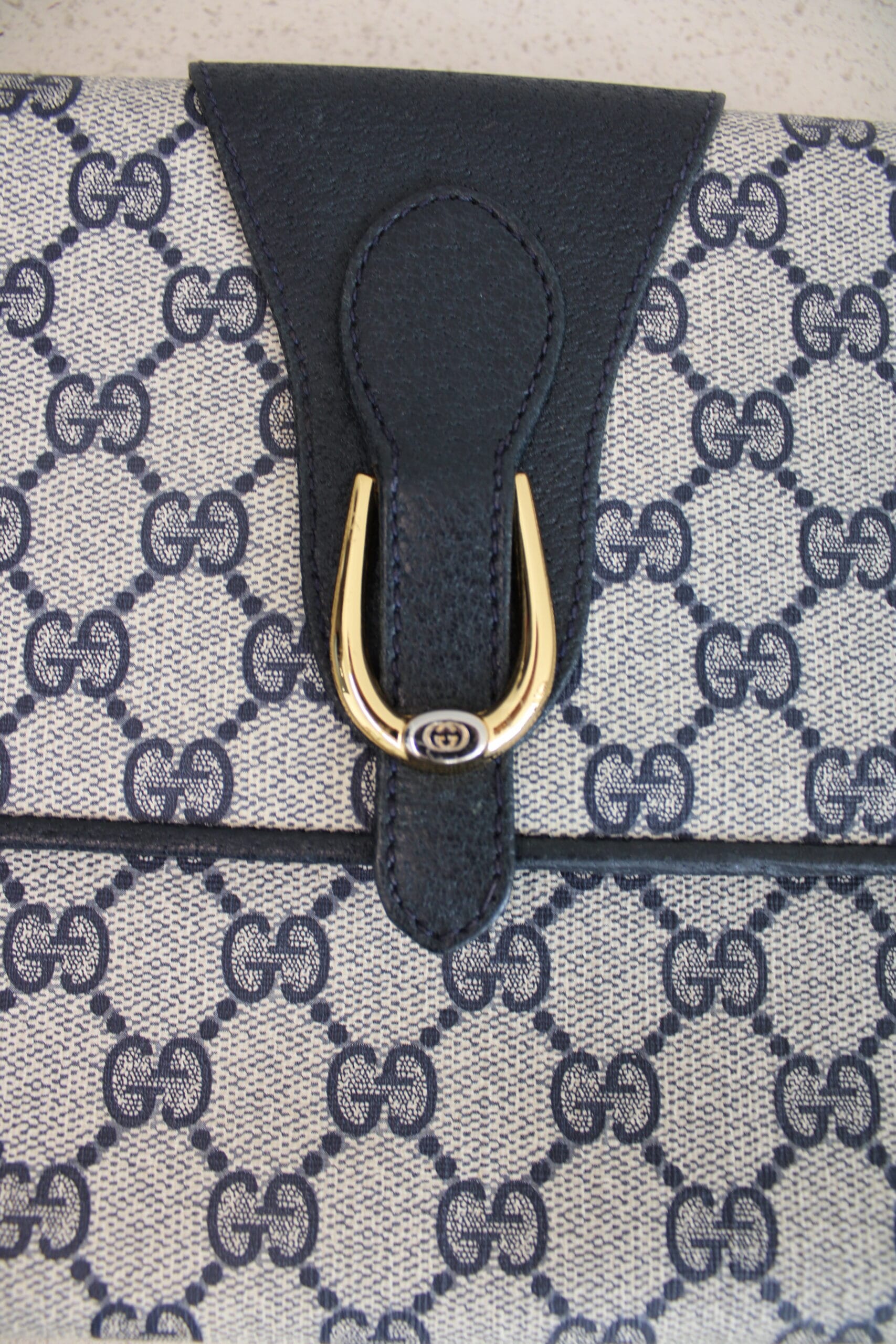 Gucci GG Crossbody PVC Buckle Navy - Image 5