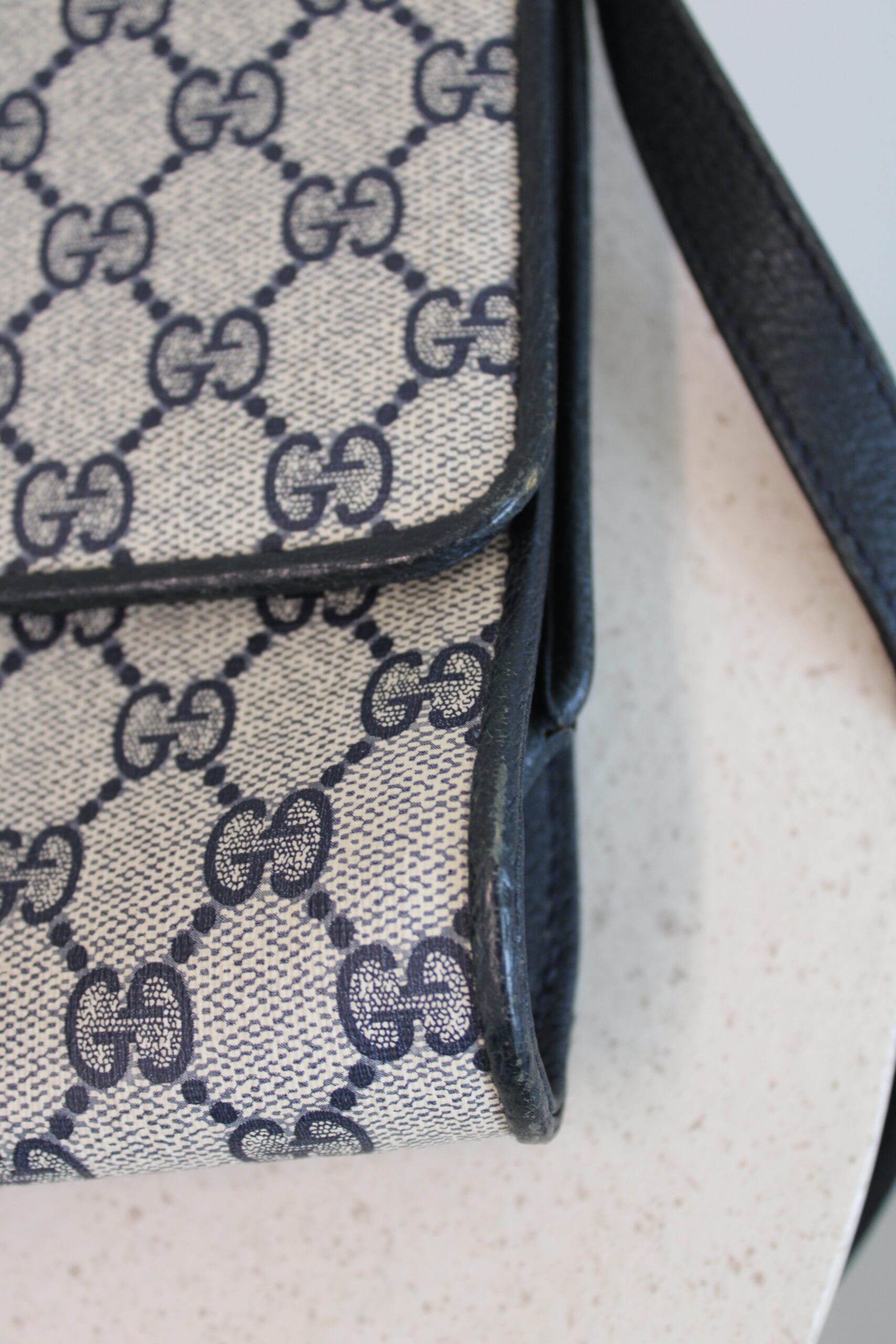 Gucci GG Crossbody PVC Buckle Navy - Image 10