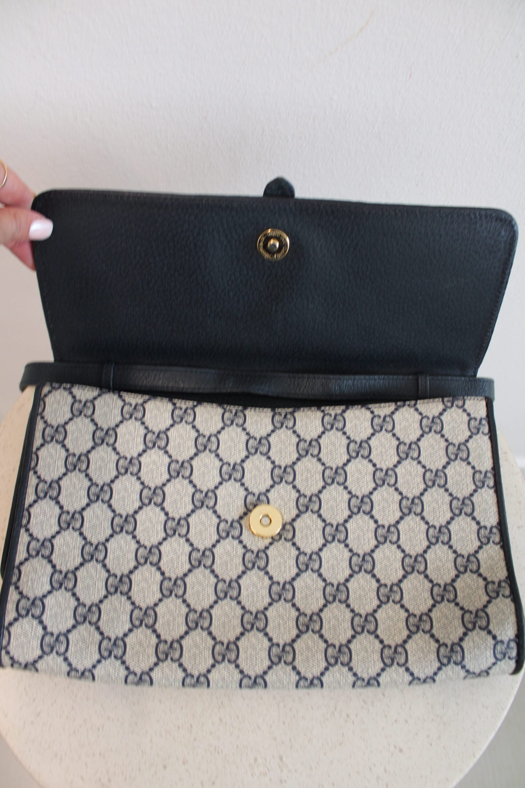 Gucci GG Crossbody PVC Buckle Navy - Image 12