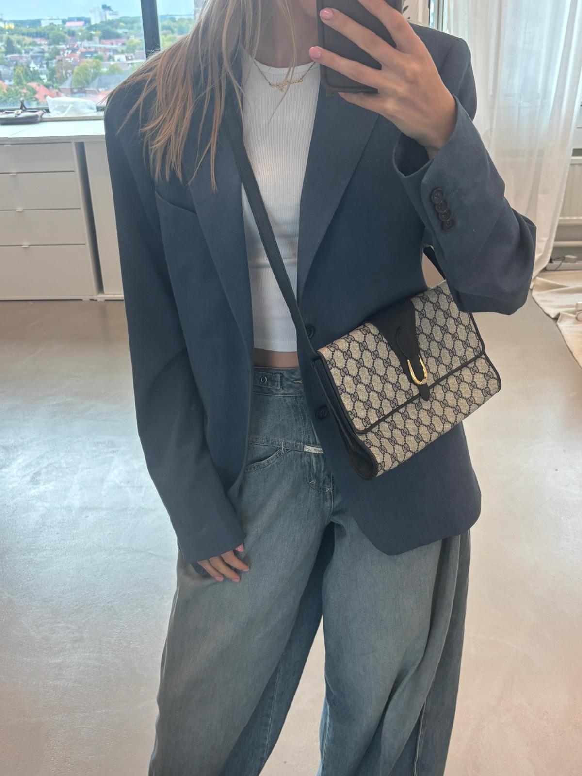 Gucci GG Crossbody PVC Buckle Navy - Image 3