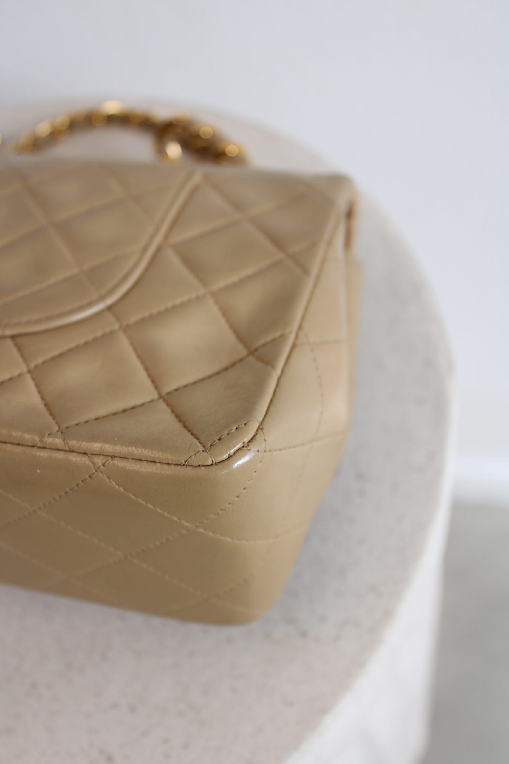 Chanel Double Flap Bag Medium Beige - Image 15