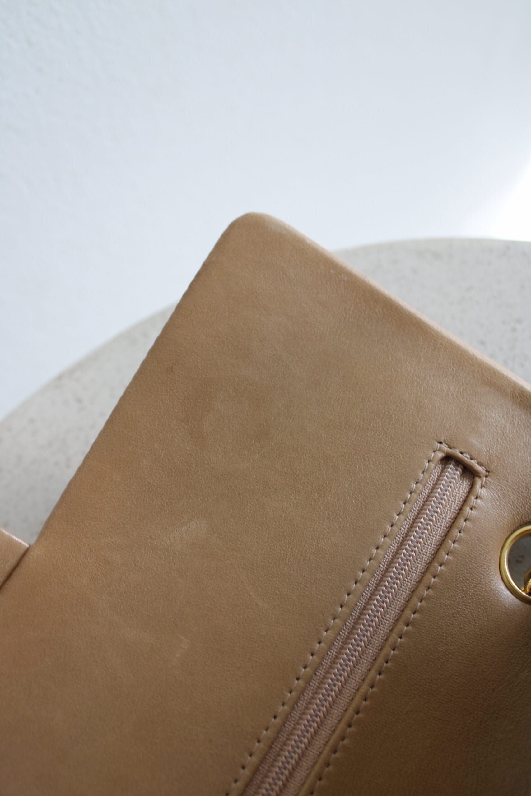Chanel Double Flap Bag Medium Beige - Image 6