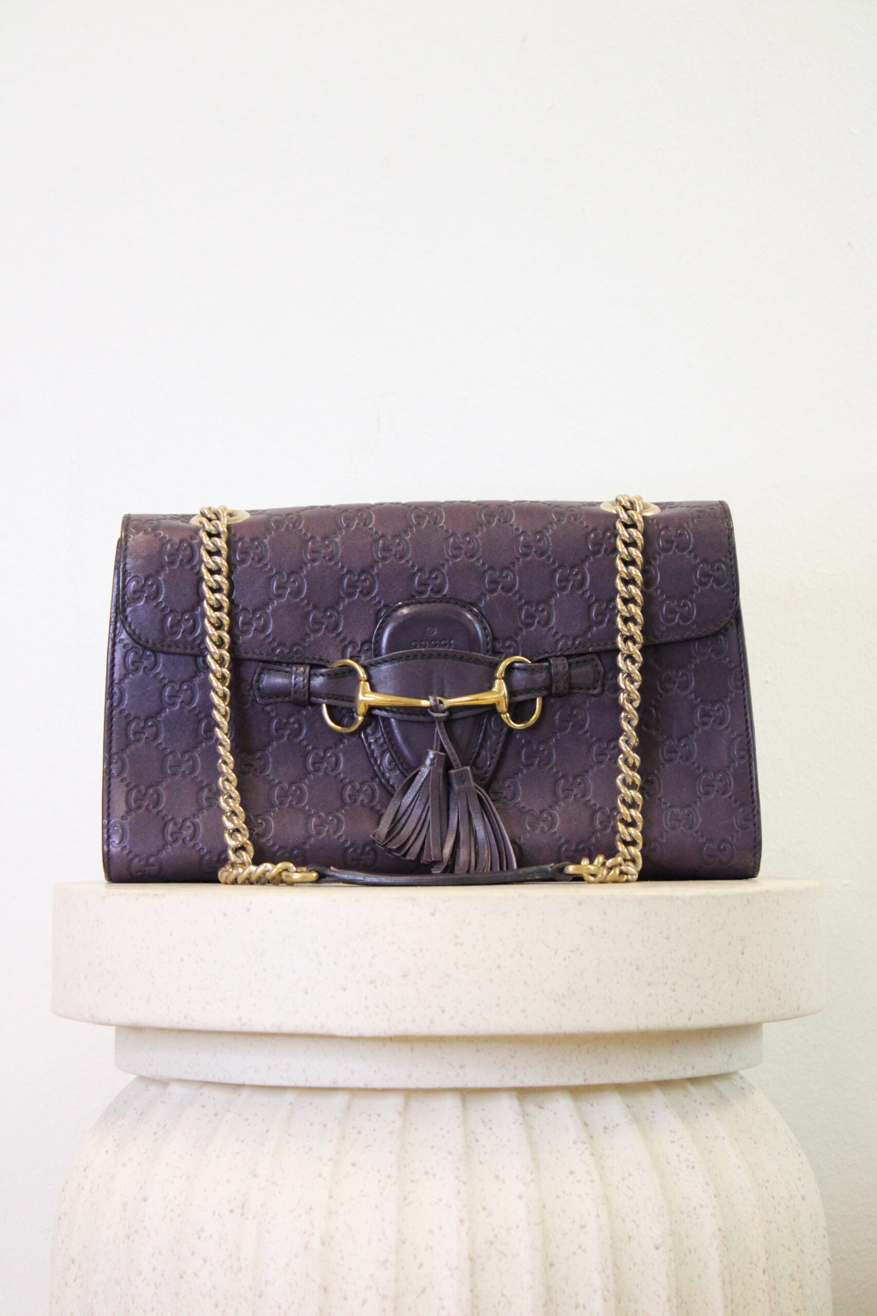 Gucci Guccissima Horsebit Aubergine