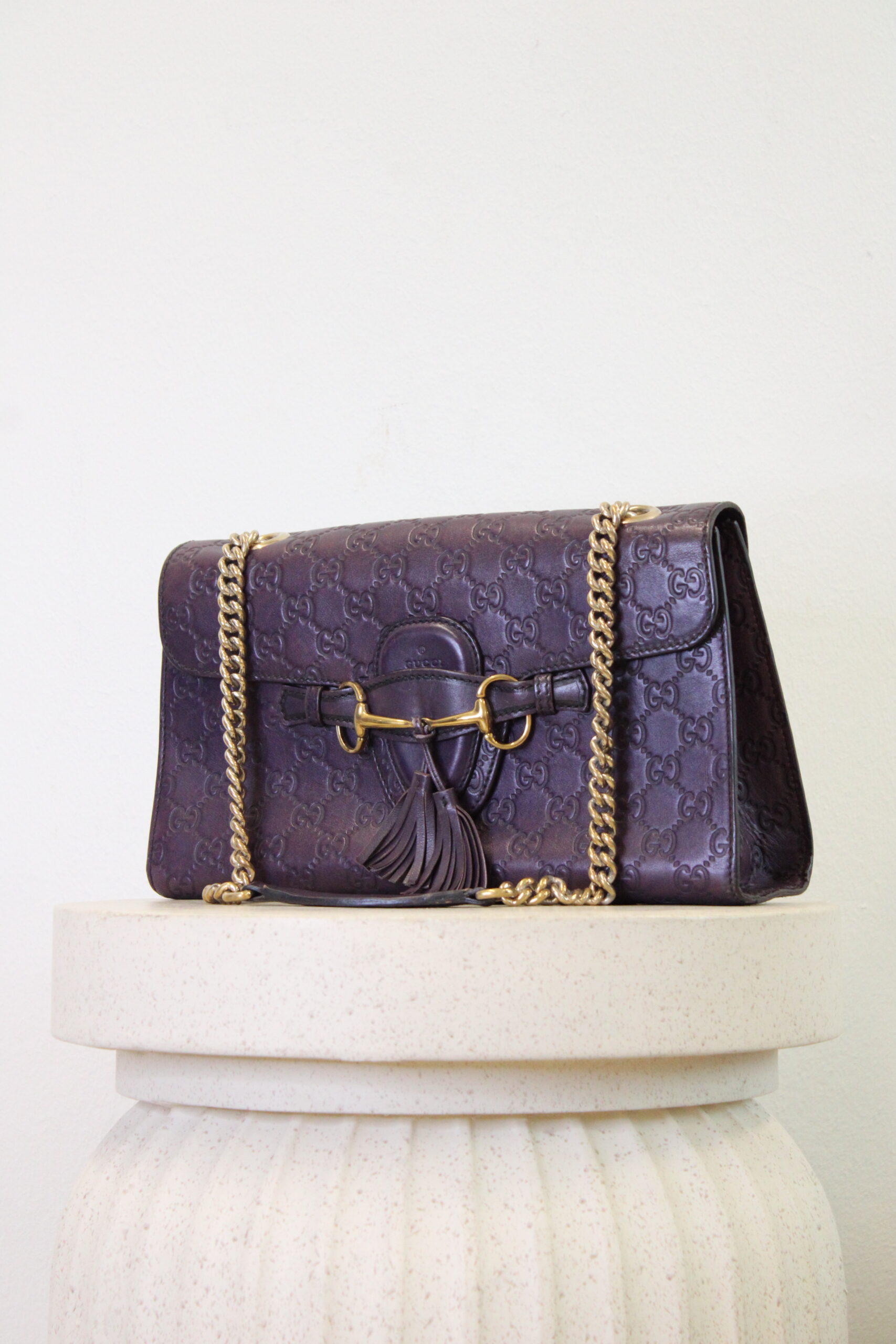 Gucci Guccissima Horsebit Aubergine - Image 2