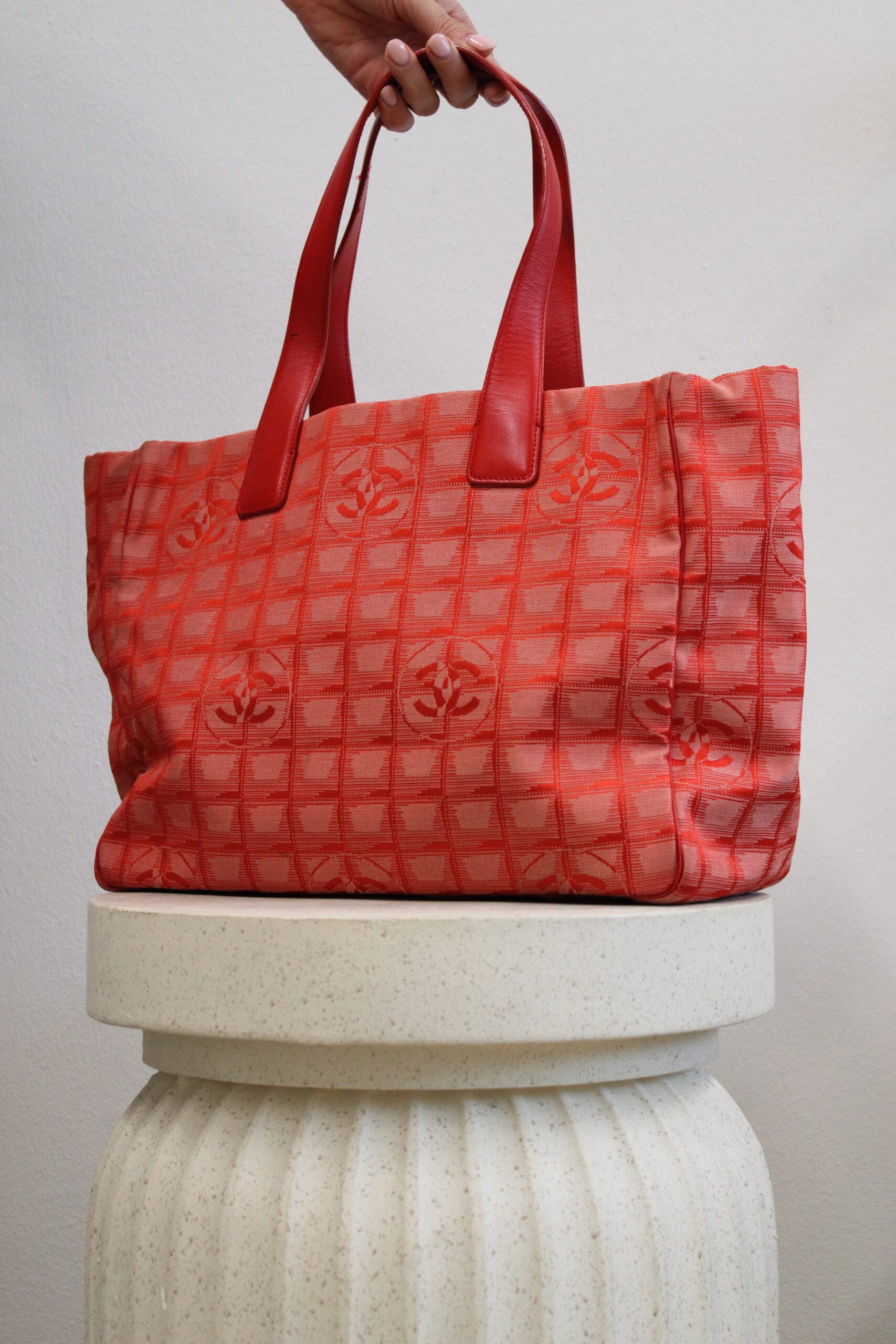 Chanel Travel Line Tote Red