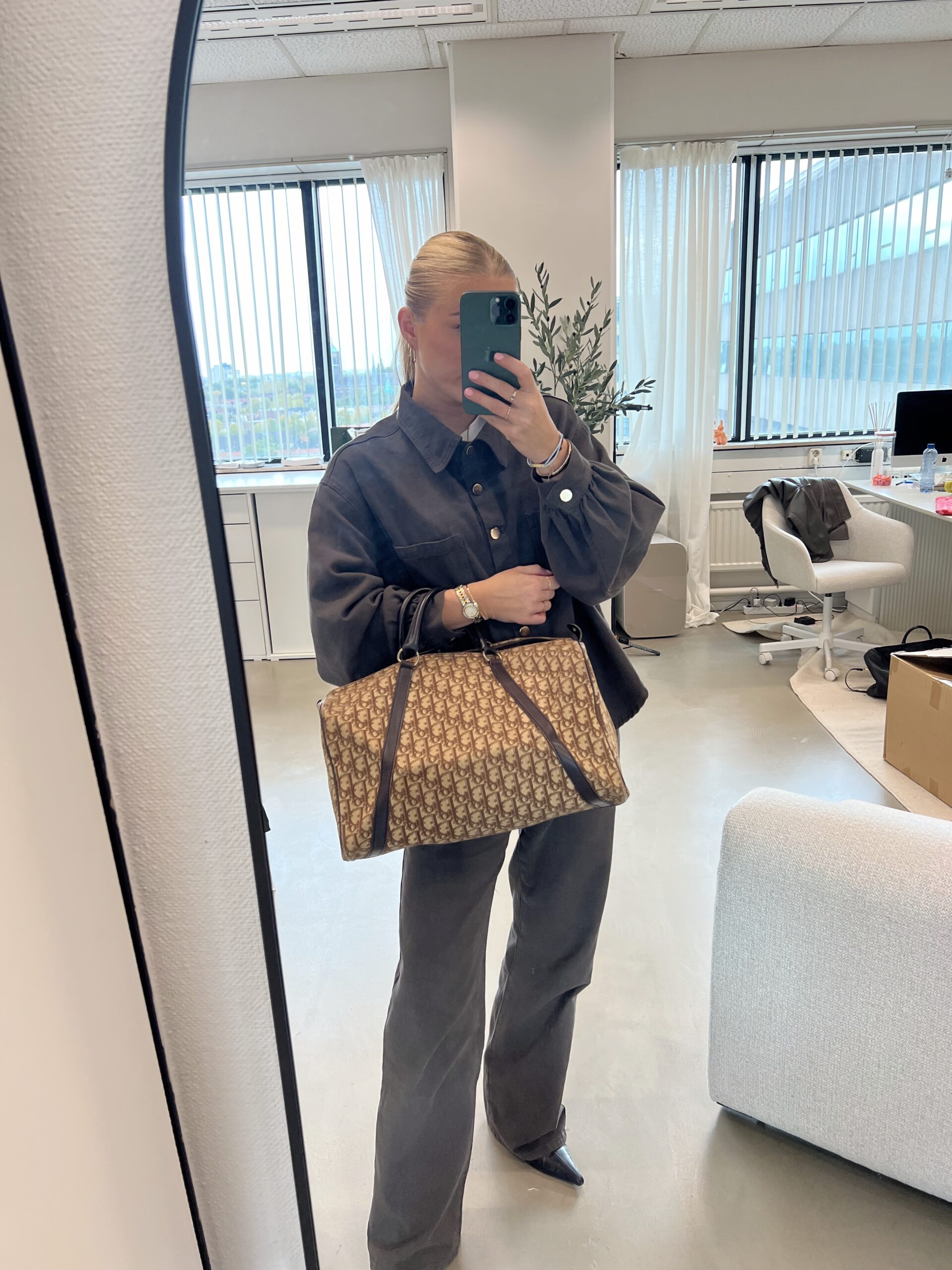 Dior Boston Bag Brown - Image 3