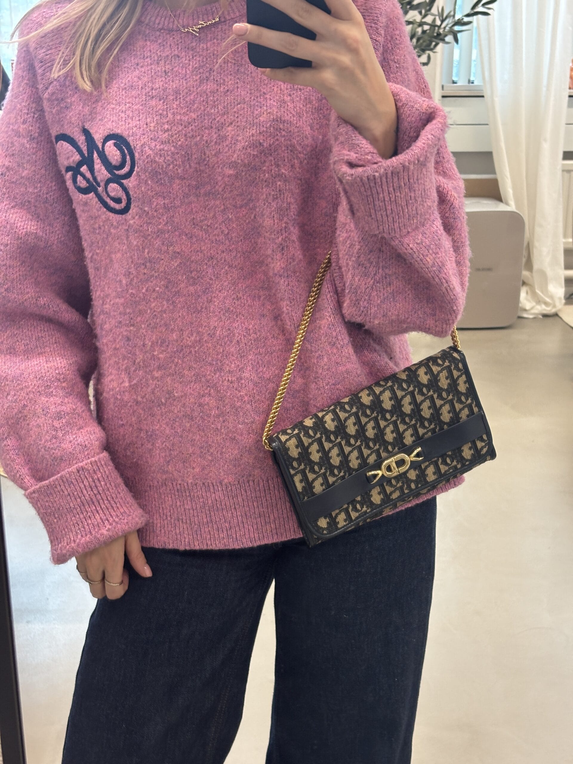 Dior Chain Bag Navy - Image 2
