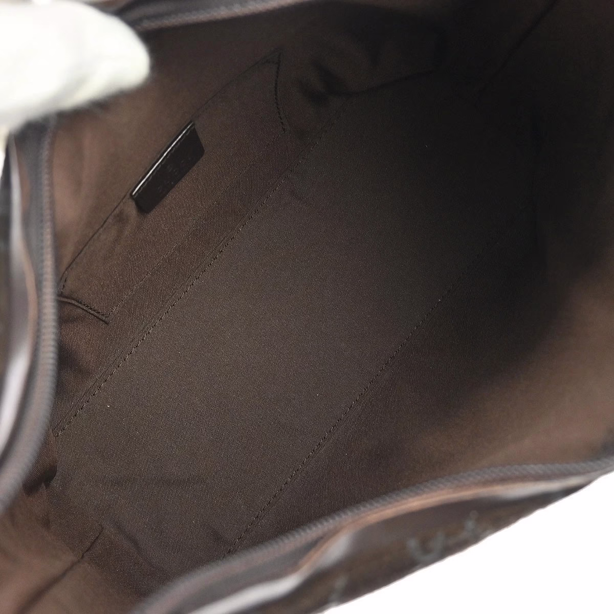 Gucci GG Shoulder Bag Suede Brown - Image 8