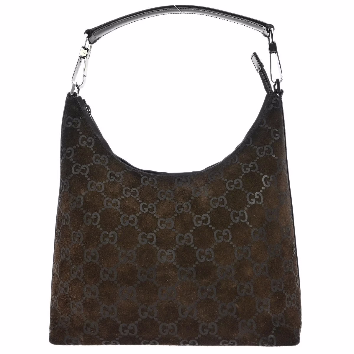 Gucci GG Shoulder Bag Suede Brown - Image 4