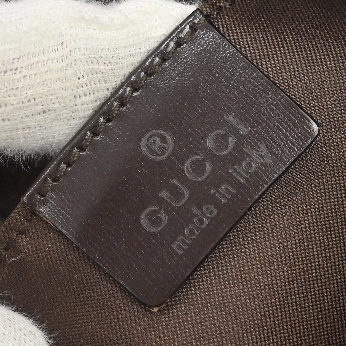 Gucci GG Shoulder Bag Suede Brown - Image 11
