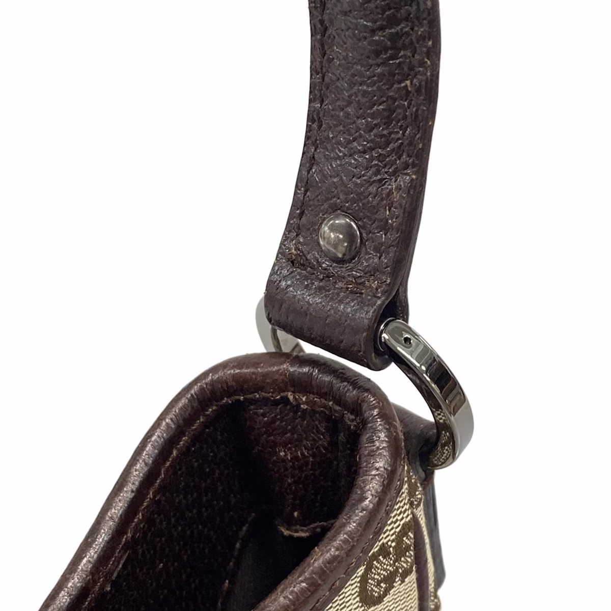 Gucci Shoulder Bag Beige Dark Brown - Image 11