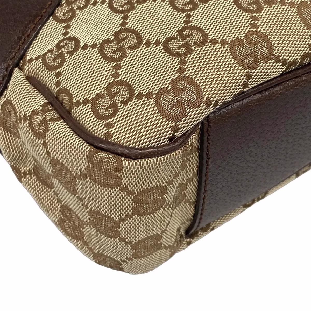 Gucci Shoulder Bag Beige Dark Brown - Image 7