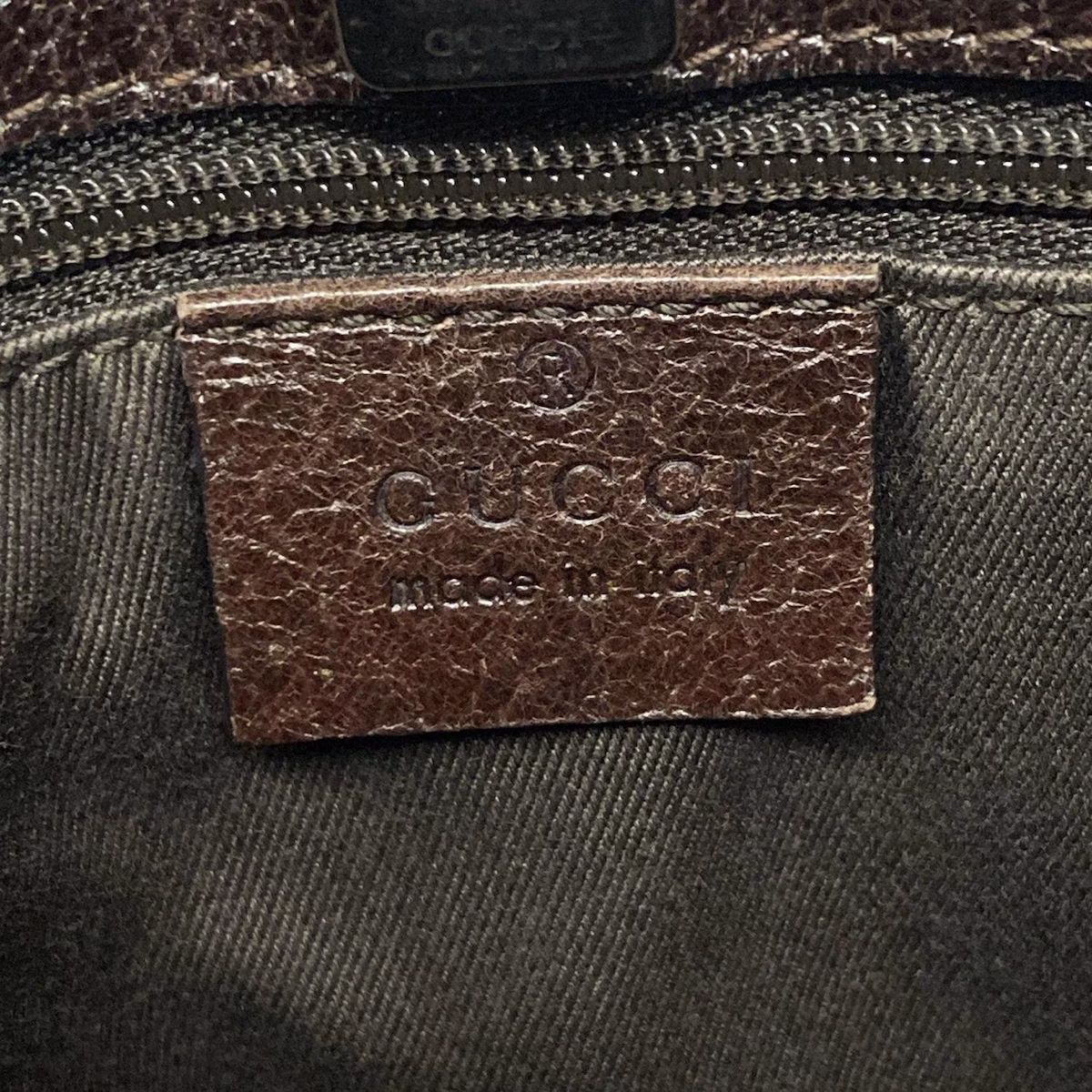 Gucci Shoulder Bag Beige Dark Brown - Image 9