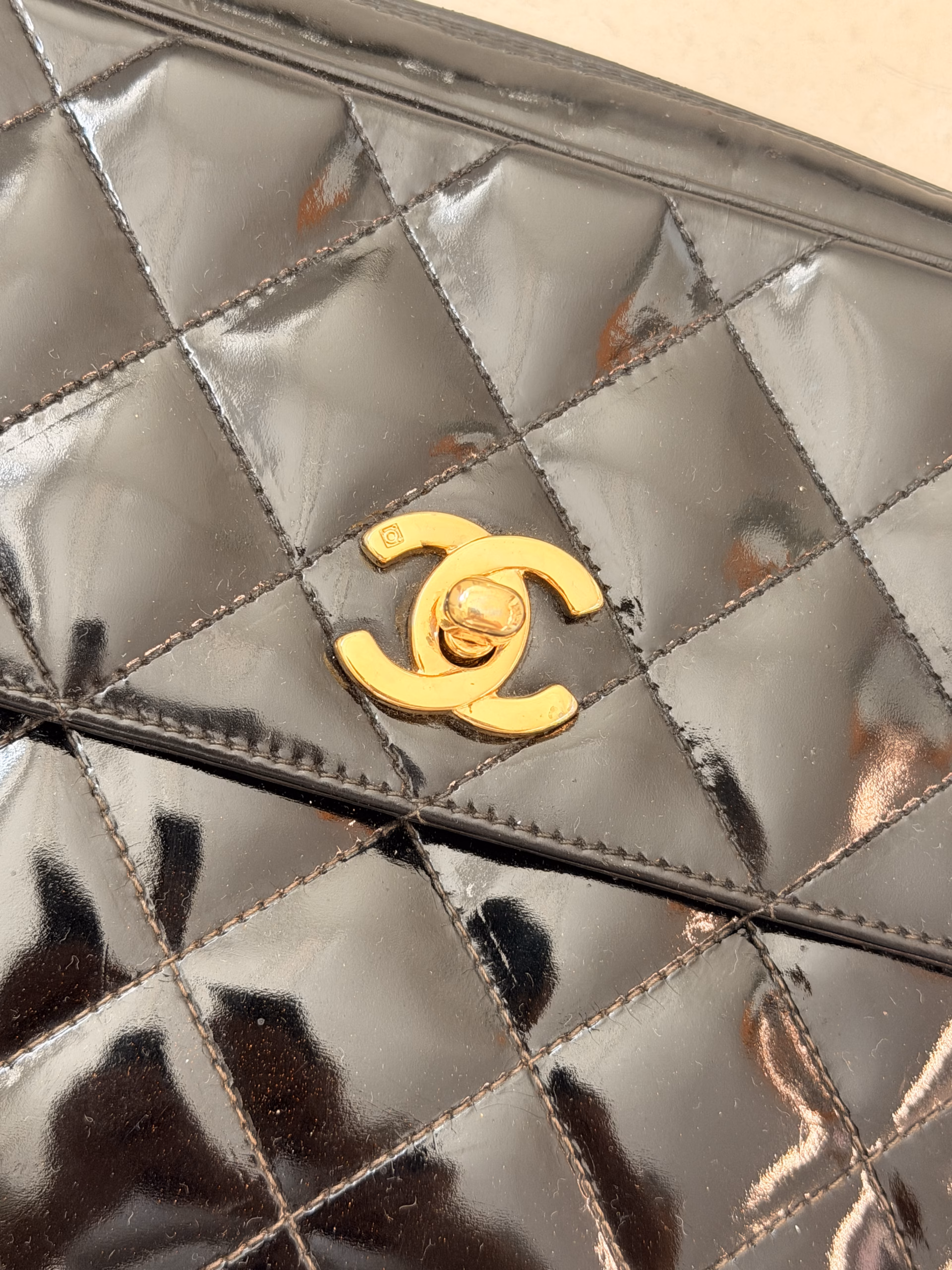 Chanel Matelasse Shoulder Bag Patent - Image 16