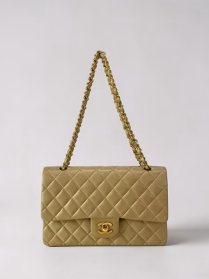 Chanel Double Flap Bag Medium Beige