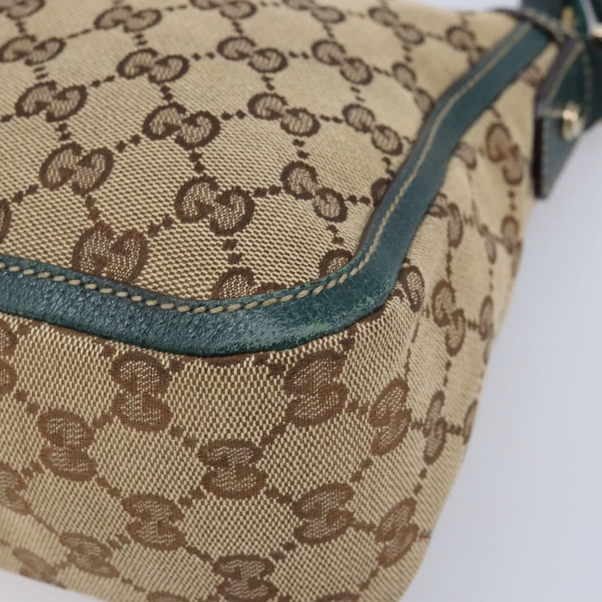 Gucci Canvas Shoulder Bag Green - Image 10