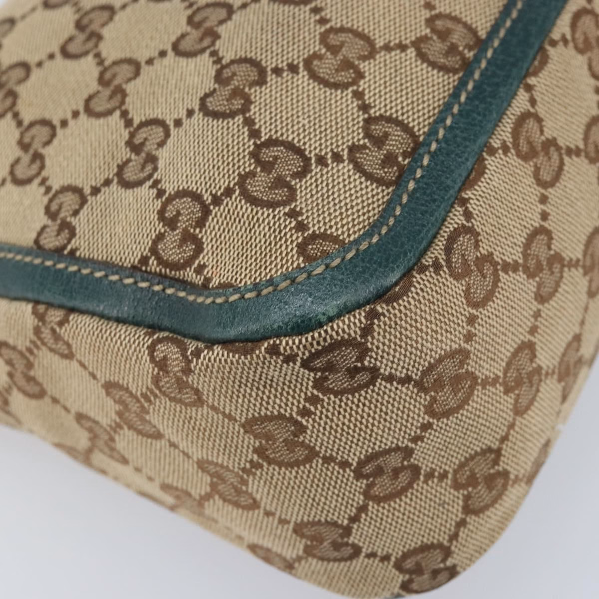 Gucci Canvas Shoulder Bag Green - Image 11