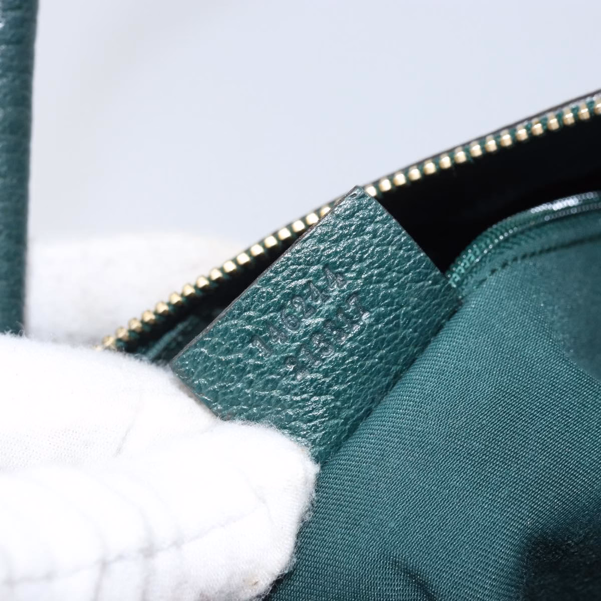 Gucci Canvas Shoulder Bag Green - Image 14