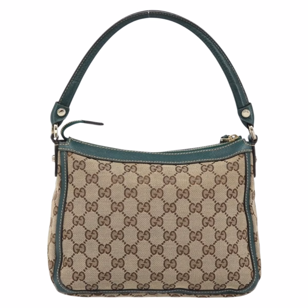 Gucci Canvas Shoulder Bag Green - Image 5