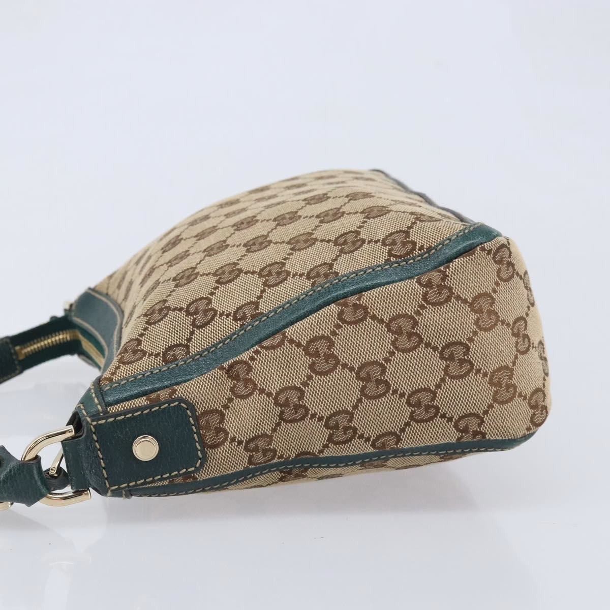 Gucci Canvas Shoulder Bag Green - Image 7