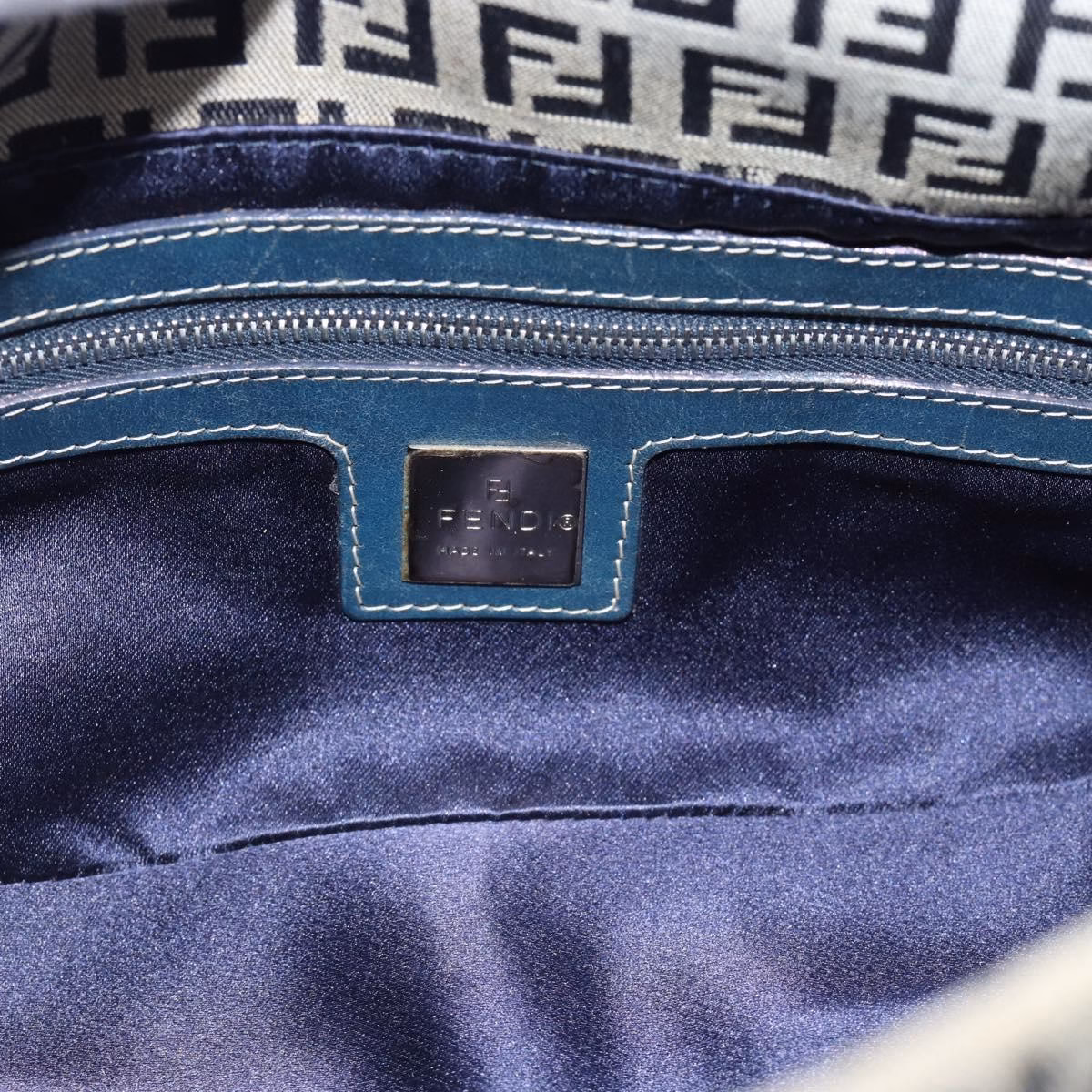 Fendi Zucchino Baguette Navy - Image 9