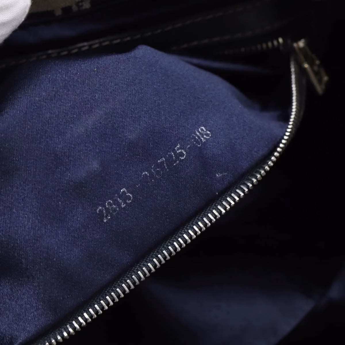 Fendi Zucchino Baguette Navy - Image 10
