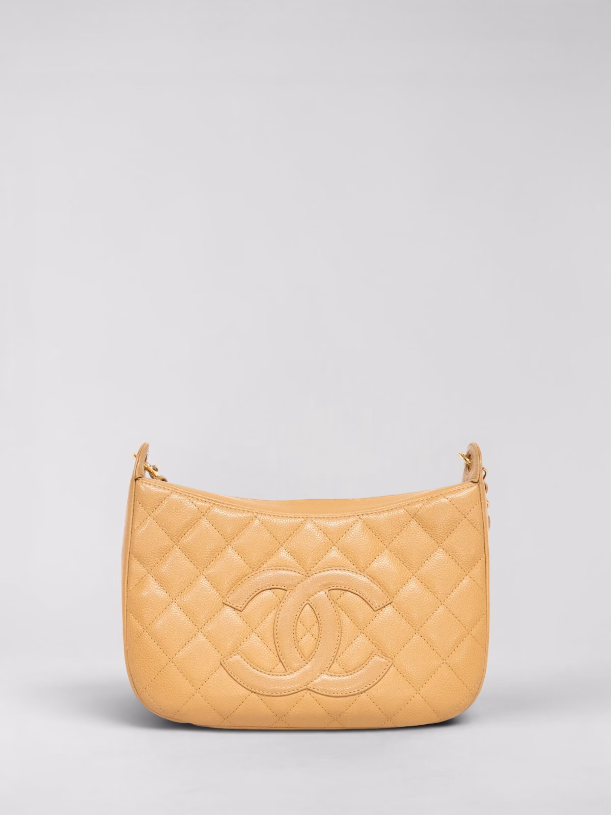 Chanel Caviar Shoulder Bag Beige