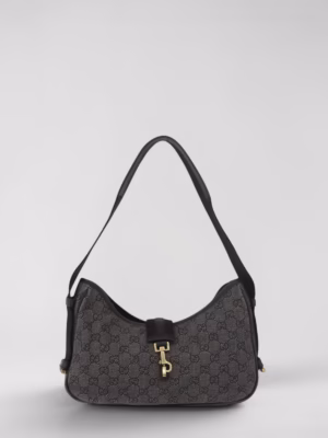 Gucci Buckle Pochette Black