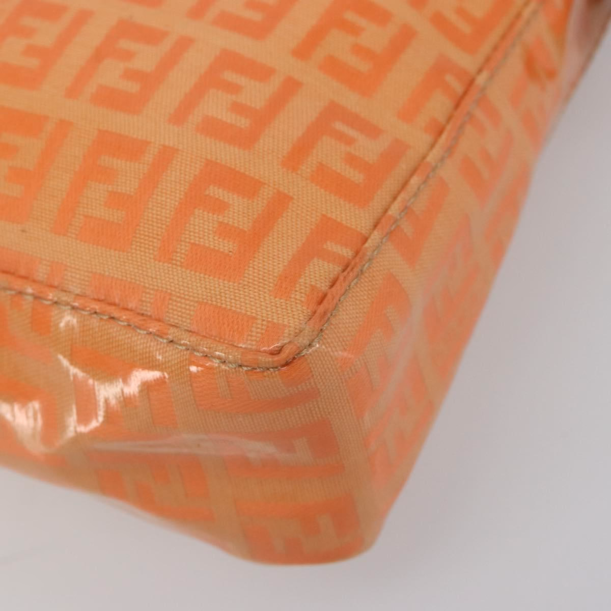 Fendi Zucchino Patent Shoulder Bag Orange - Image 11