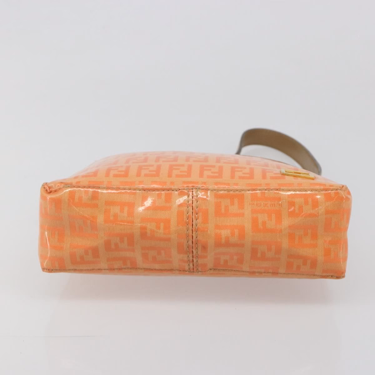 Fendi Zucchino Patent Shoulder Bag Orange - Image 8