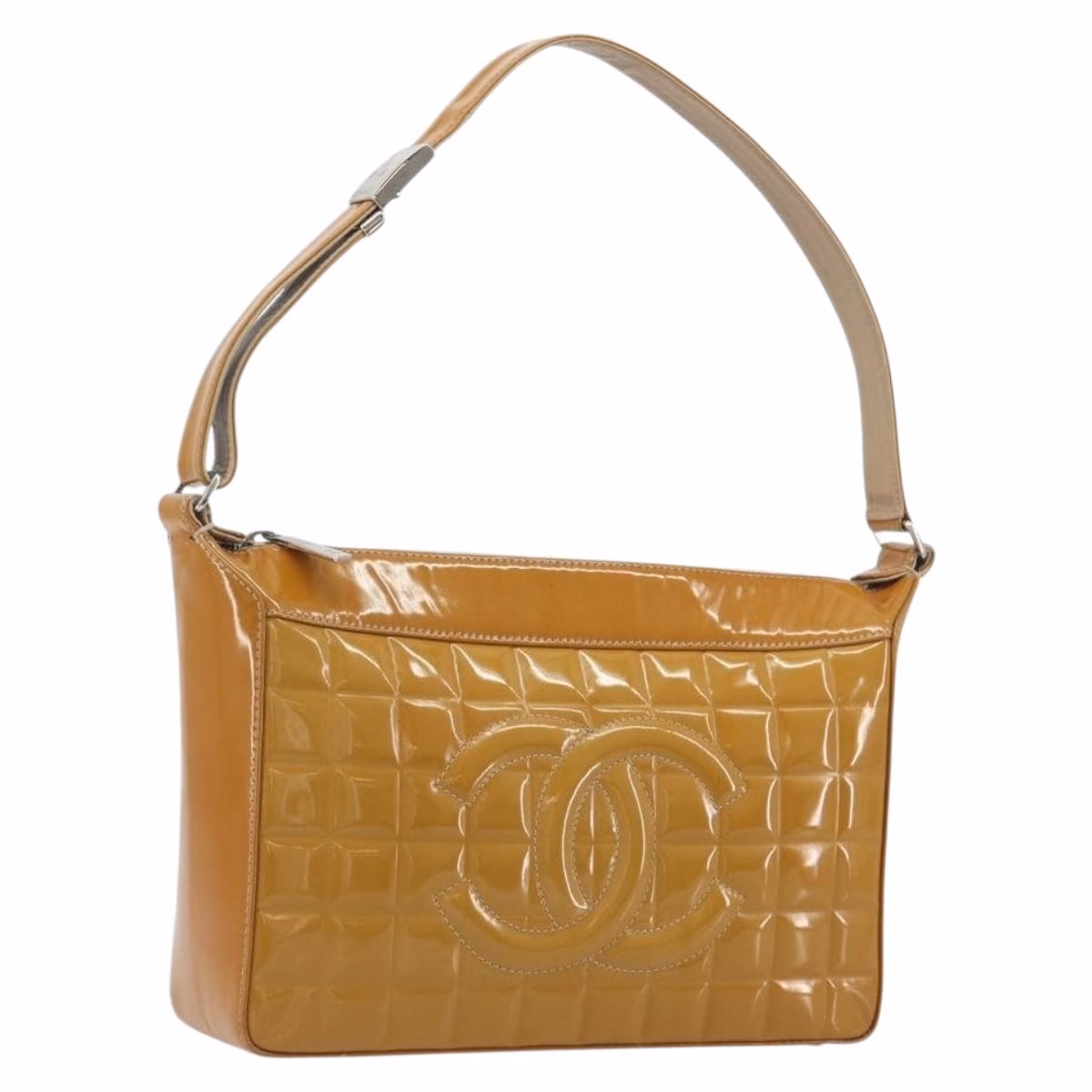 Chanel Patent Choco Bar Amber - Image 2
