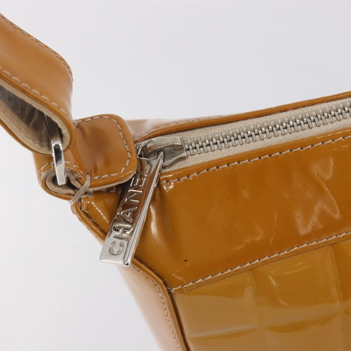 Chanel Patent Choco Bar Amber - Image 14