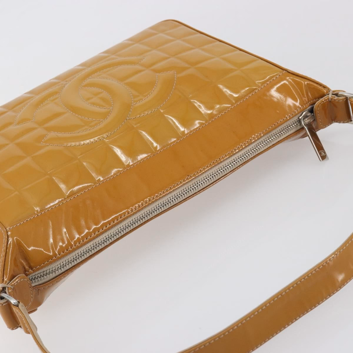 Chanel Patent Choco Bar Amber - Image 6