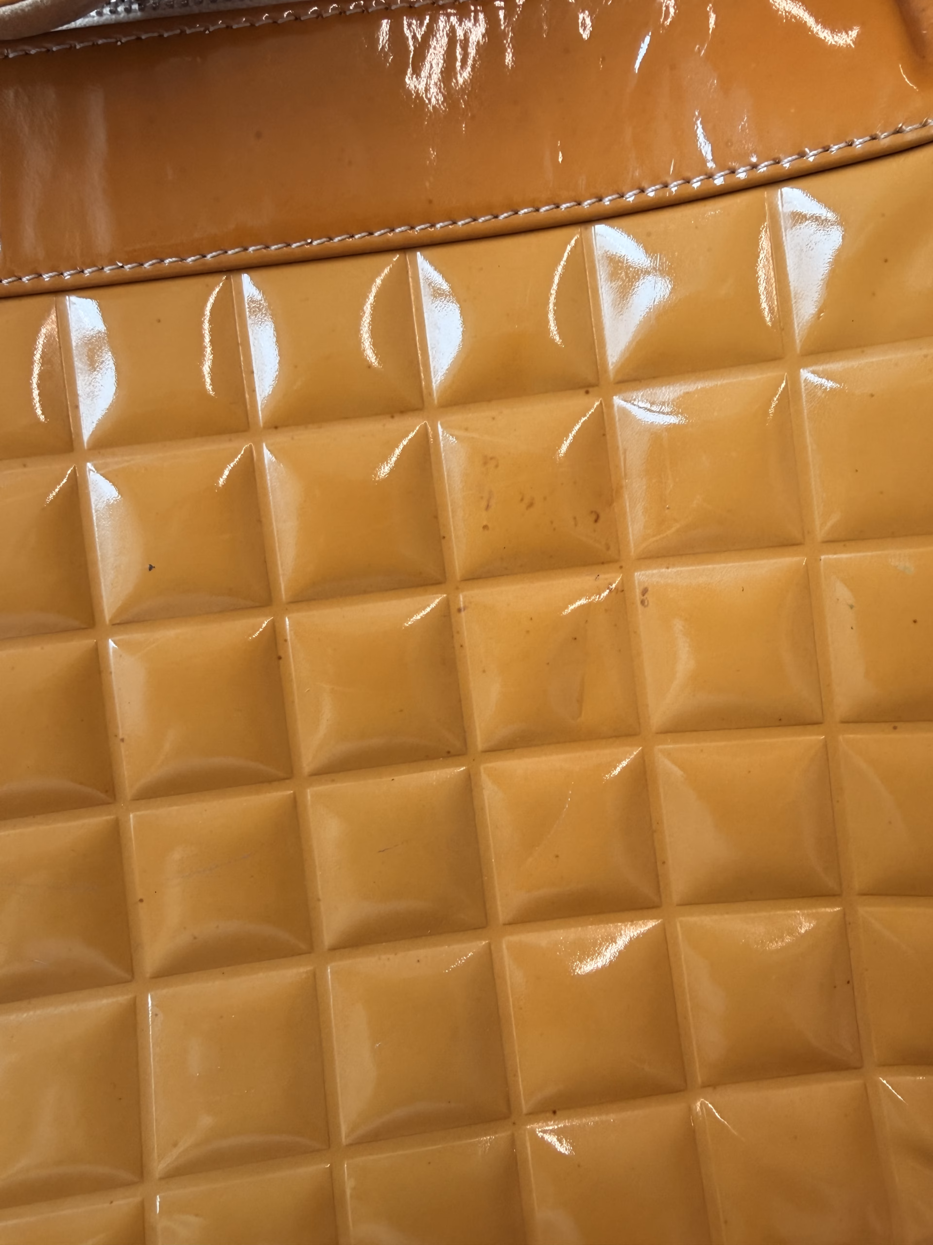 Chanel Patent Choco Bar Amber - Image 15
