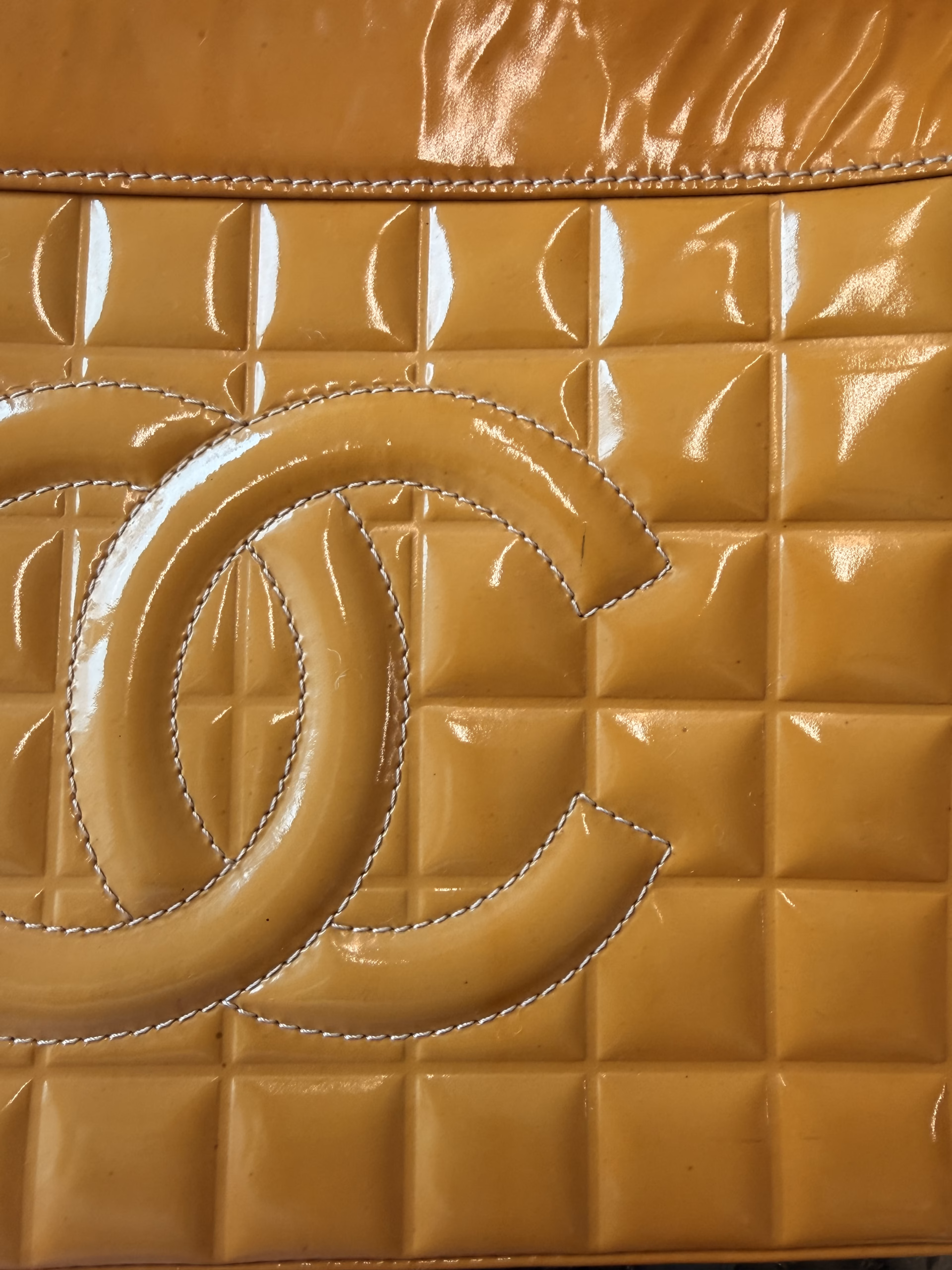 Chanel Patent Choco Bar Amber - Image 16