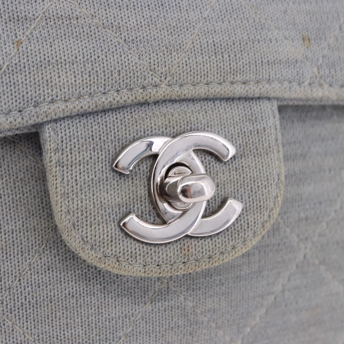 Chanel Single Flap Bag Denim - Image 15