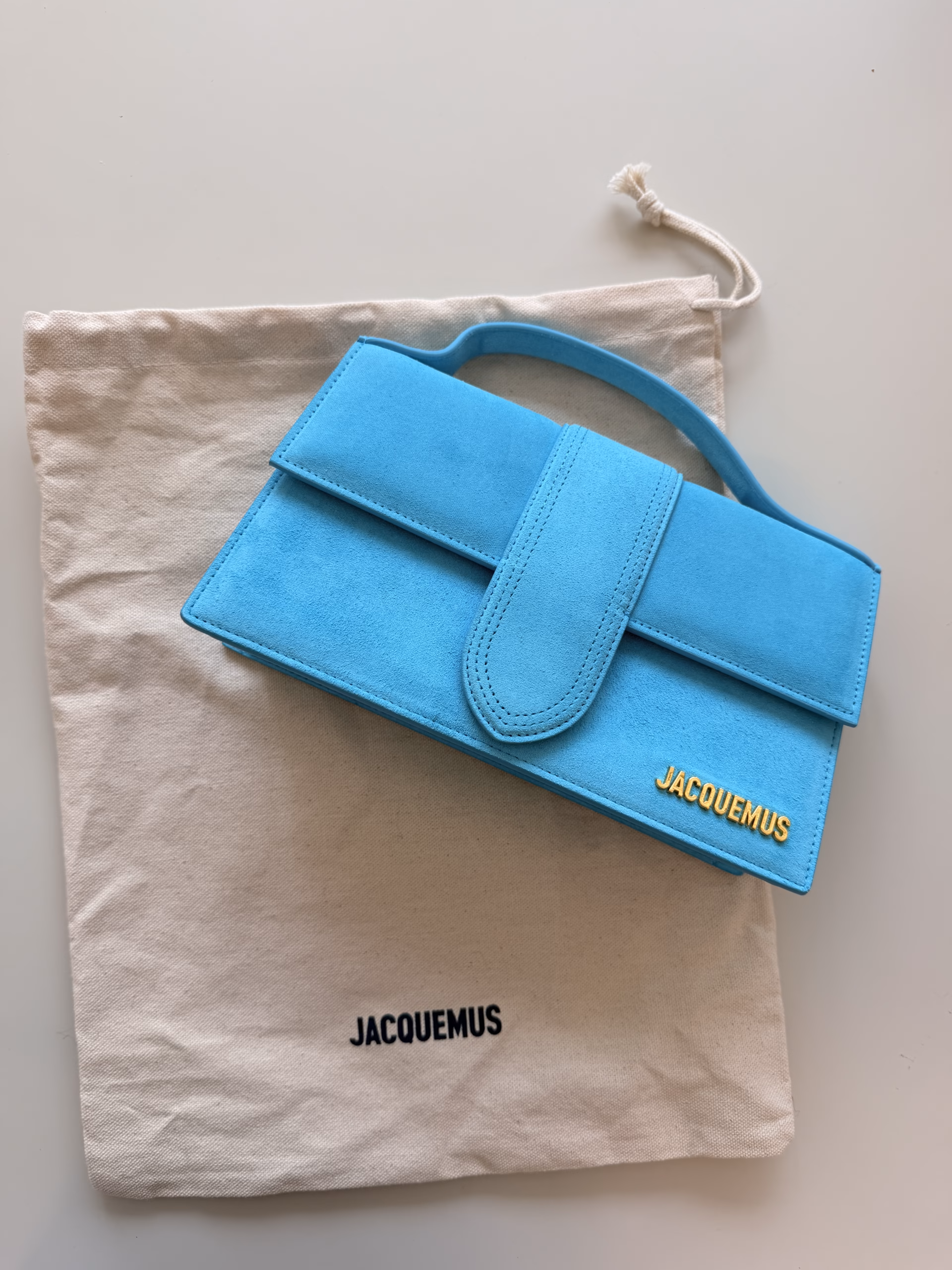 Jacquemus Le Grand Bambino Turquoise Suede - Image 3
